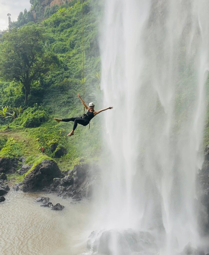 Abseiling adventure near Sipi Falls