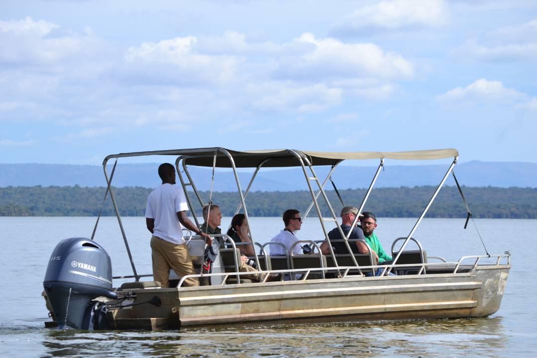 Boat safari on Lake Ihema