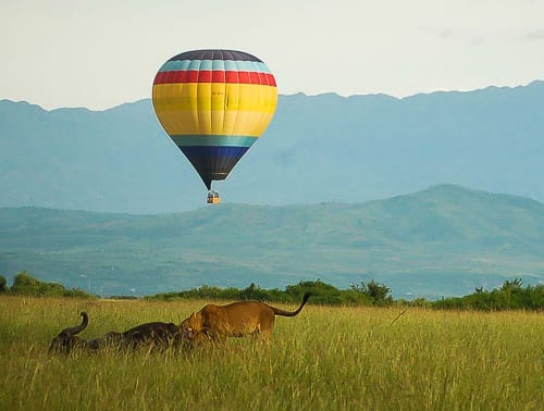 Hot air balloon trip in Murchison falls National park