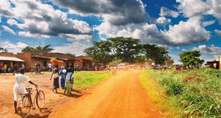 Small Town In Uganda Near National Park