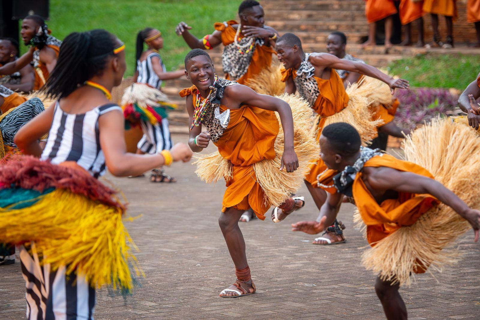 Traditional dance performance at Ndere Cultural Centre Kampala Uganda