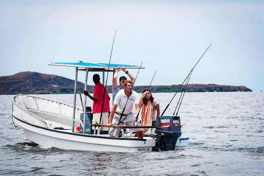 Water sports activity in the Ssese Islands